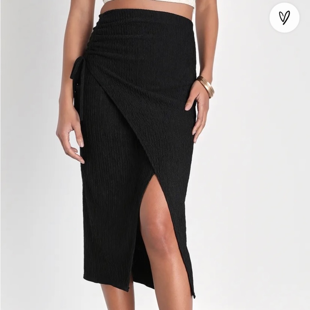 Lulu’s Midi Skirt with Slit | High Waisted | S